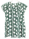 【夏SALE!】マルニ 半袖ワンピース 90cm キッズ 女児 深緑×白【中古】★