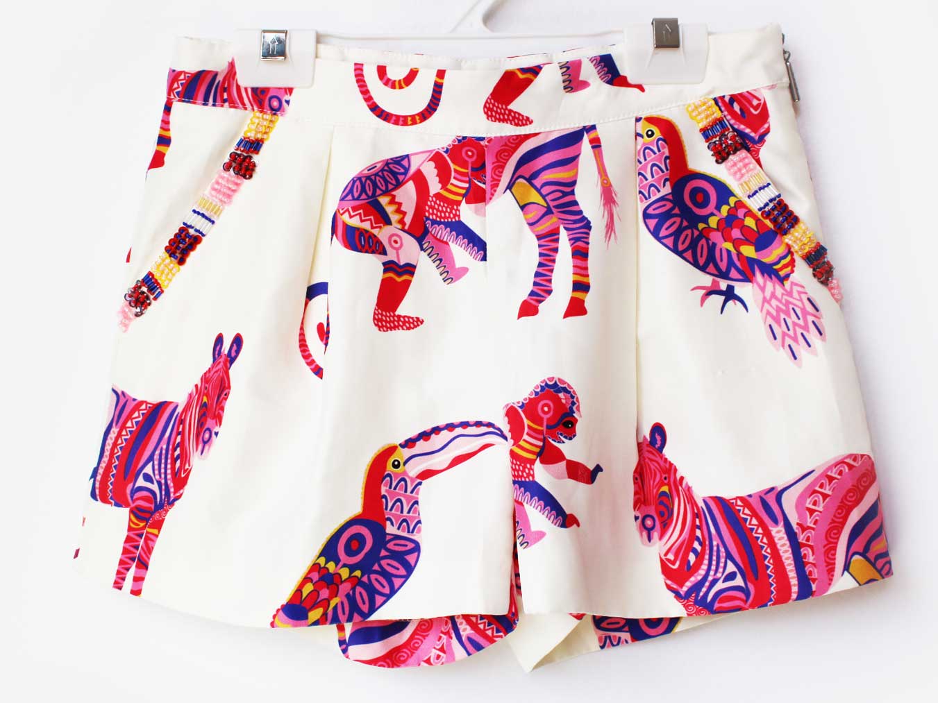 Short Pants - エムエスジーエム ショートパンツ 140cm キッズ 女児 白×ピンク【中古】★