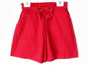 【夏SALE!】ベベ キュロットスカート 140cm キッズ 女児 深赤【中古】★