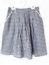 【夏SALE!】ポンポネット キュロットスカート 140cm キッズ 女児 濃紺×白【中古】★
