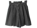 【夏SALE!】ポンポネット キュロットスカート 160cm キッズ 女児 ブラック【中古】★