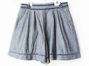 【夏SALE!】ポンポネット キュロットスカート 160cm キッズ 女児 紺【中古】★