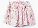 【夏SALE!】タルティーヌエショコラ キュロットスカート 140cm キッズ 女児 白×ピンク【中古】★