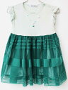 【夏SALE!】ファミリア 半袖ワンピース 90cm キッズ 女児 グリーン【中古】★