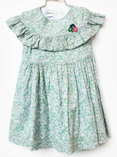 【2025夏SALE!】ファミリア 半袖ワンピース 90cm キッズ 女児 ブルー×グリーン【中古】★ 【2025夏SALE!】ファミリア 半袖ワンピース 90cm キッズ 女児 ブルー×グリーン【中古】★