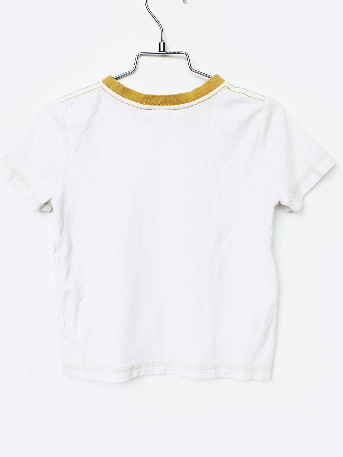 バーバリー 半袖Tシャツ 100cm キッズ 女児 白×黄土色【中古】★