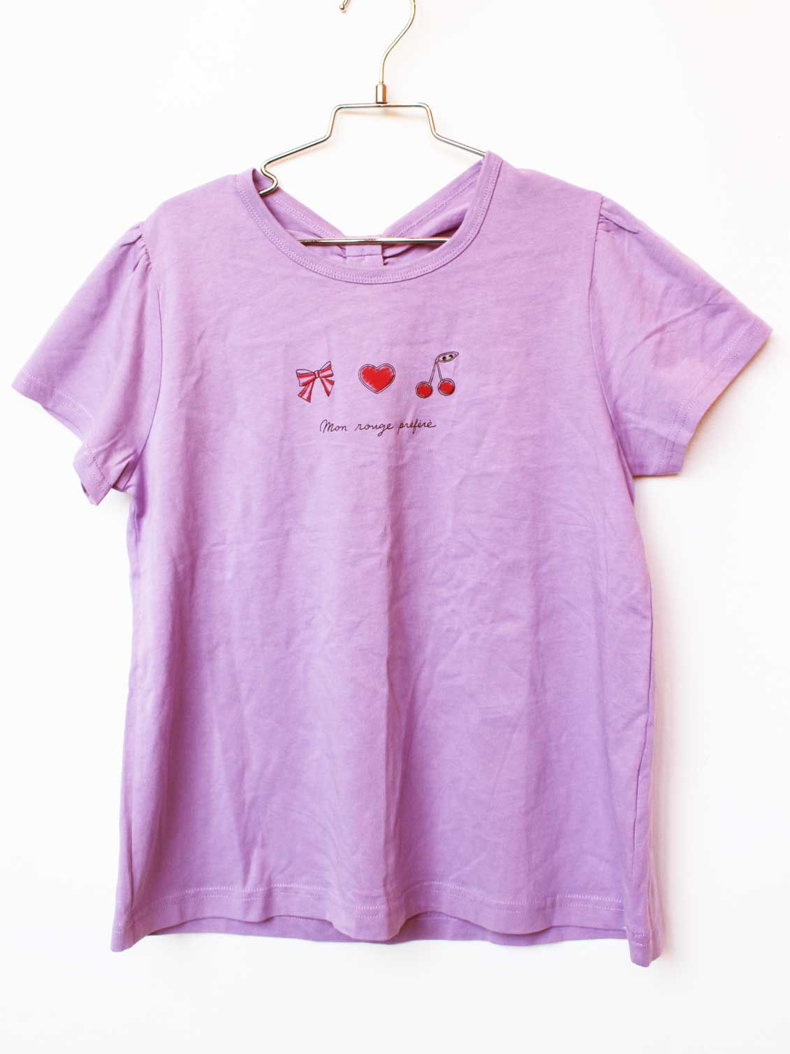 Rakuten - クミキョク 半袖カットソー 150cm キッズ 女児 紫【中古】★