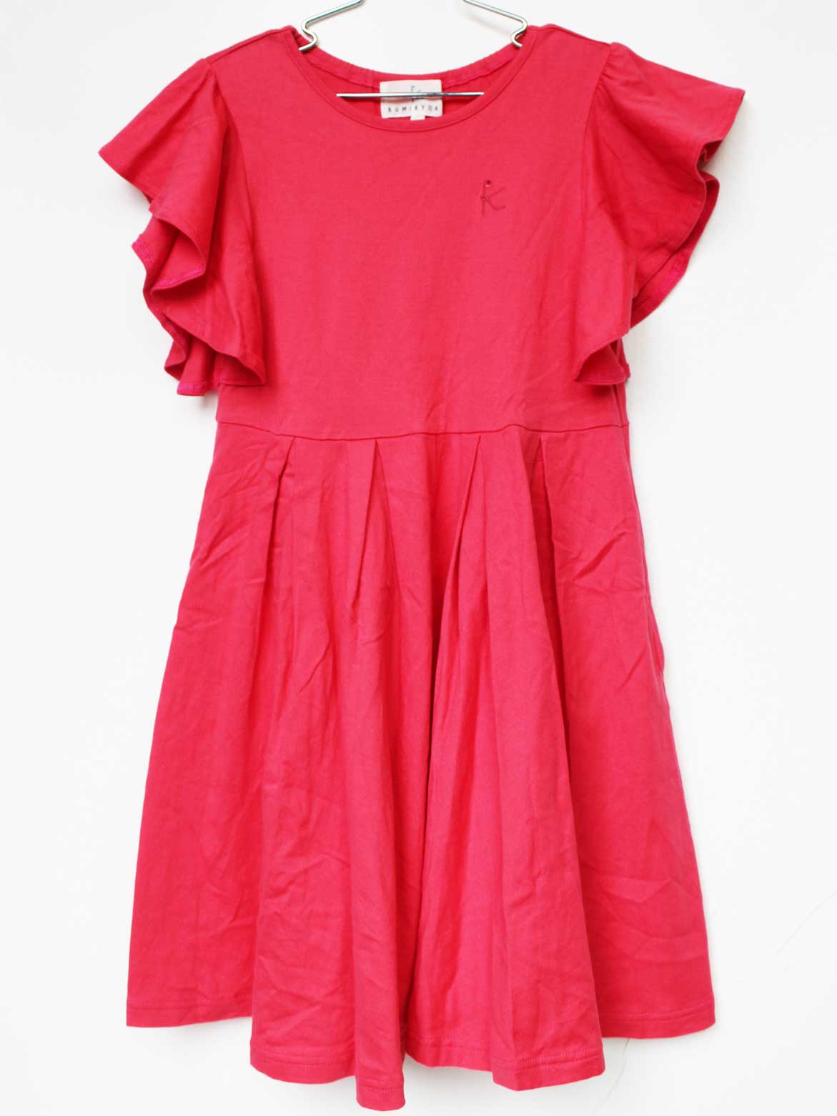 Short Sleeves - クミキョク 半袖ワンピース 140cm キッズ 女児 ピンク【中古】★