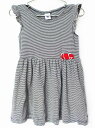 【夏SALE!】プチバトー 半袖ワンピース 104cm キッズ 女児 紺×白【中古】★