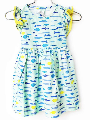 【夏SALE!】イル グッフォ 半袖ワンピース 80cm キッズ 女児 ブルー×黄色【中古】★ 【夏SALE!】イル グッフォ 半袖ワンピース 80cm キッズ 女児 ブルー×黄色【中古】★