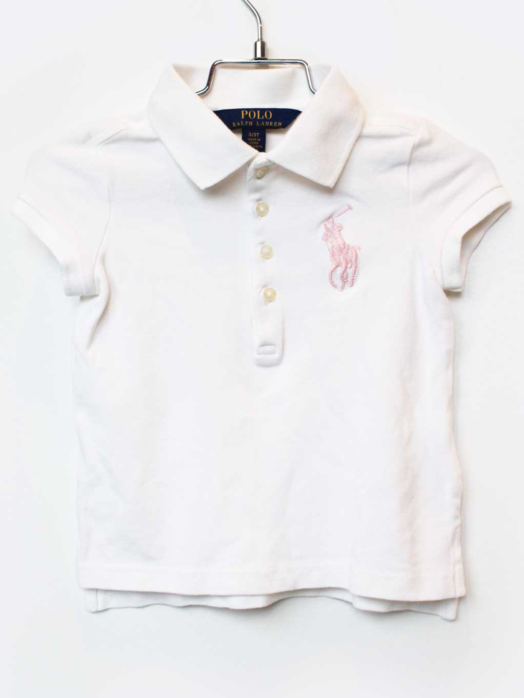 Short Sleeves - ラルフローレン 半袖ポロシャツ 100cm キッズ 女児 白【中古】★