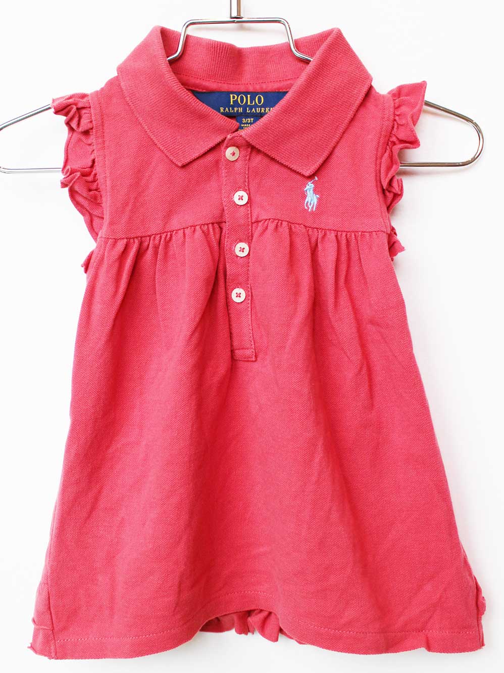 Polo Shirt - ラルフローレン 半袖ポロシャツ 100cm キッズ 女児 ピンク【中古】★
