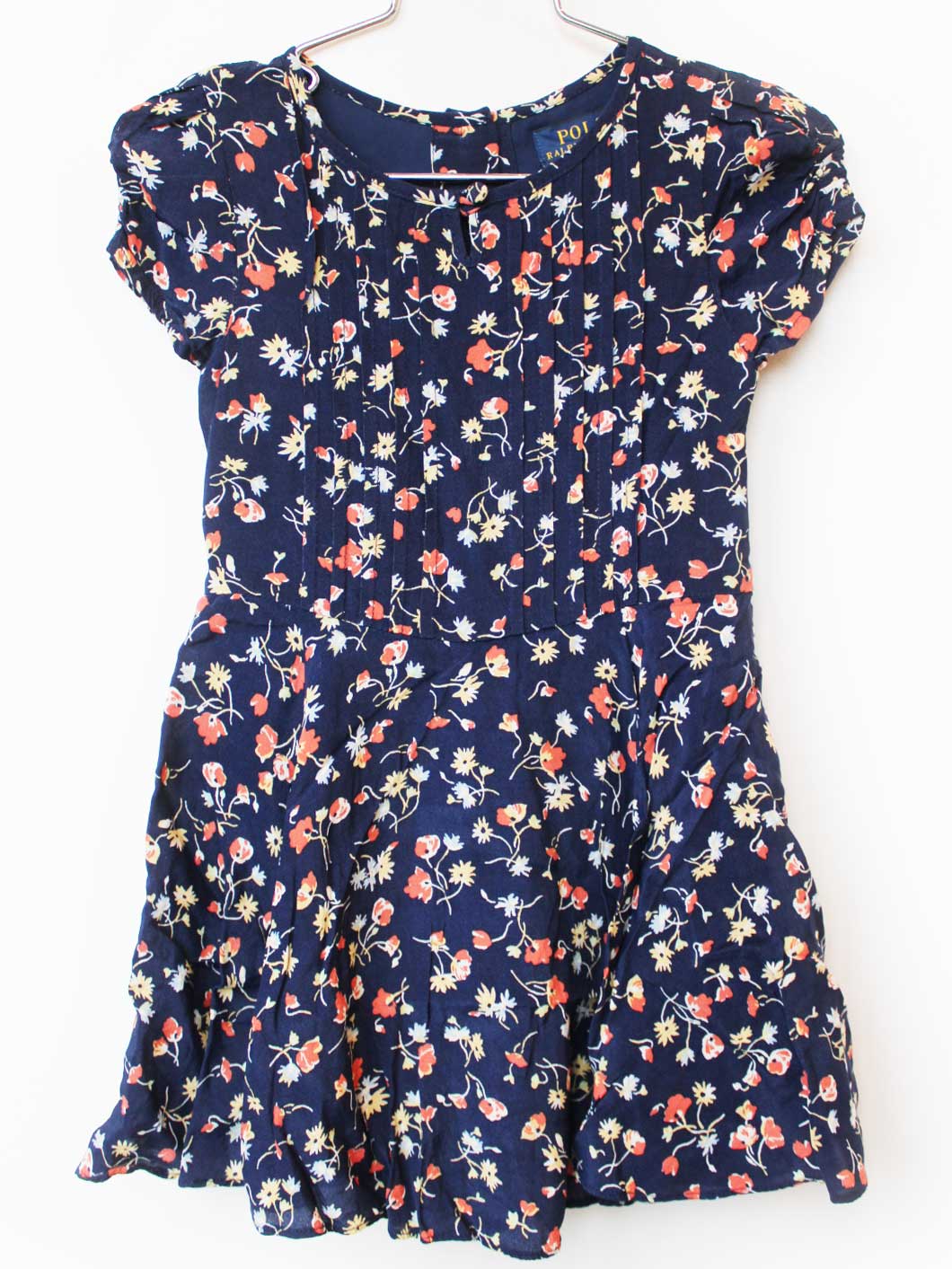 Short Sleeves - ラルフローレン 半袖ワンピース 100cm キッズ 女児 紺【中古】★
