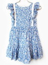ラルフローレン 半袖ワンピース 90cm キッズ 女児 ブルー×白【中古】★(4)