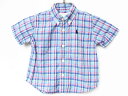 ラルフローレン 半袖シャツ 60cm キッズ 男児 ブルー【中古】★