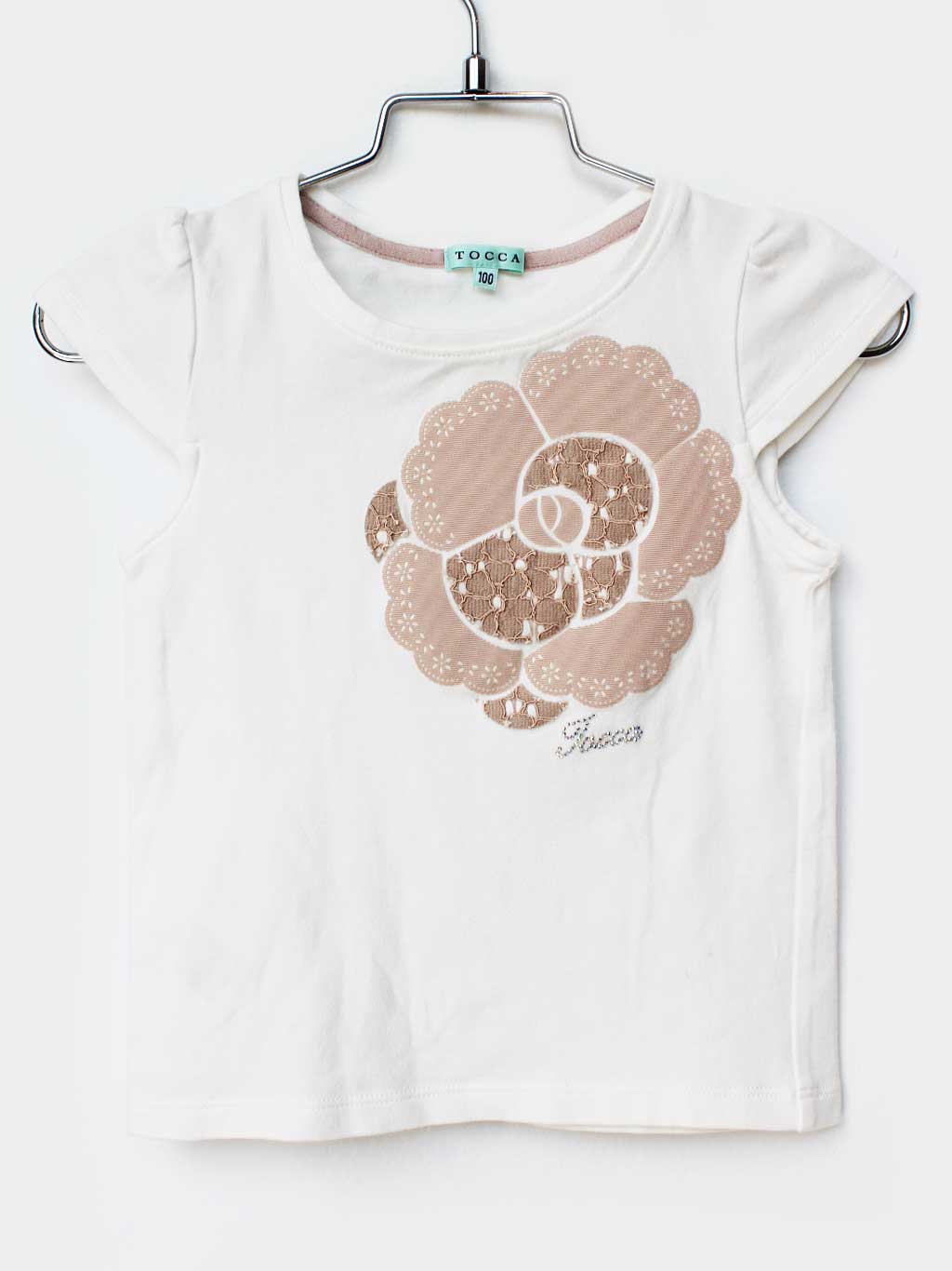 乐天商城 - トッカ 半袖カットソー 100cm キッズ 女児 白【中古】★
