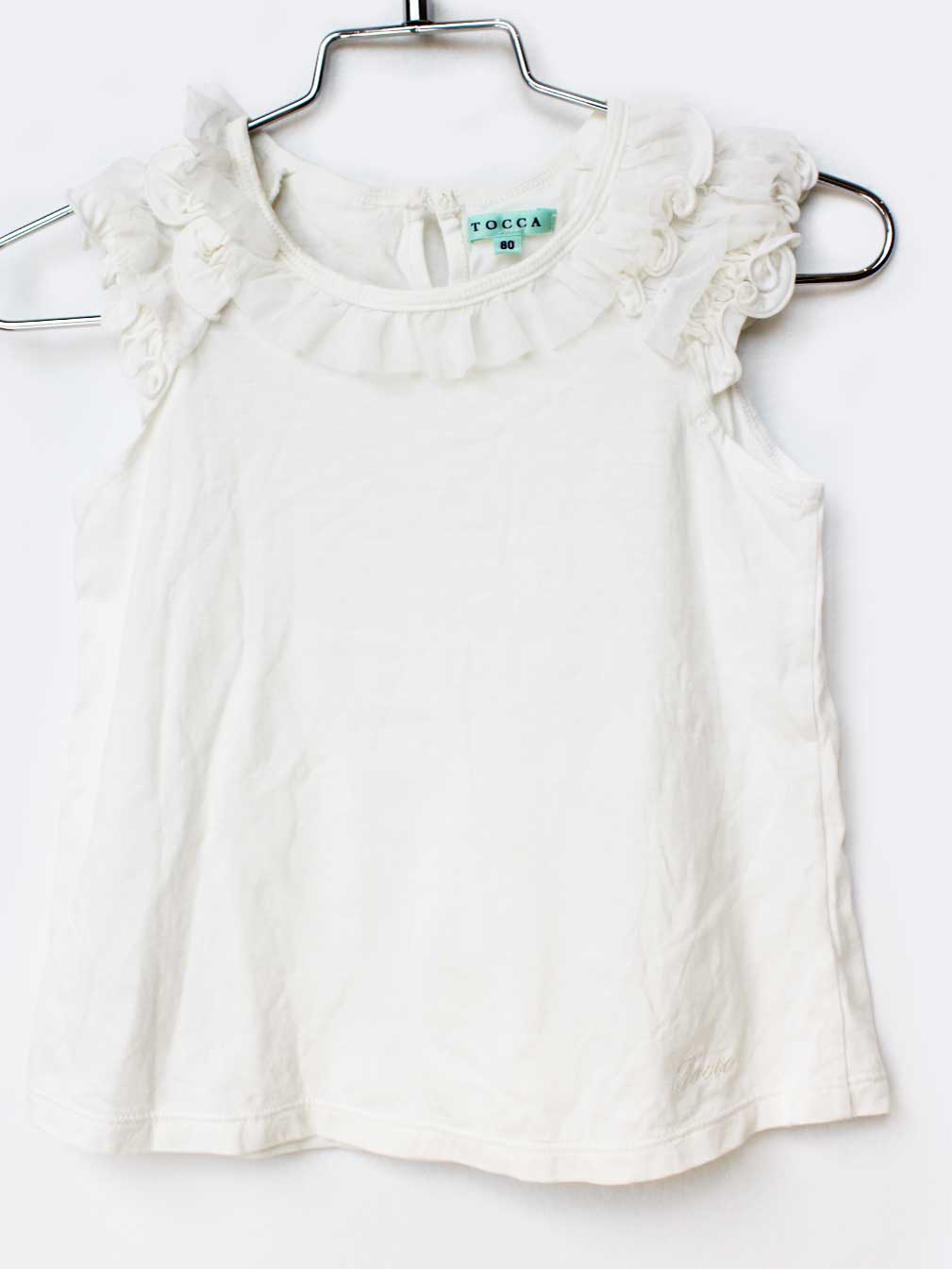 トッカ 半袖カットソー 80cm キッズ 女児 白【中古】★