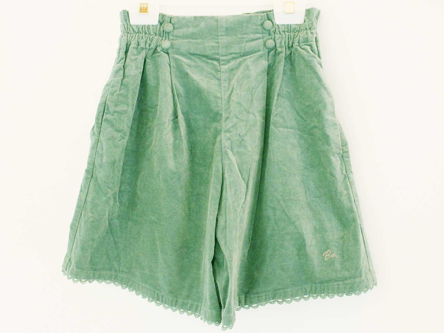 ベベ キュロットスカート 150cm キッズ 女児 グリーン【中古】★