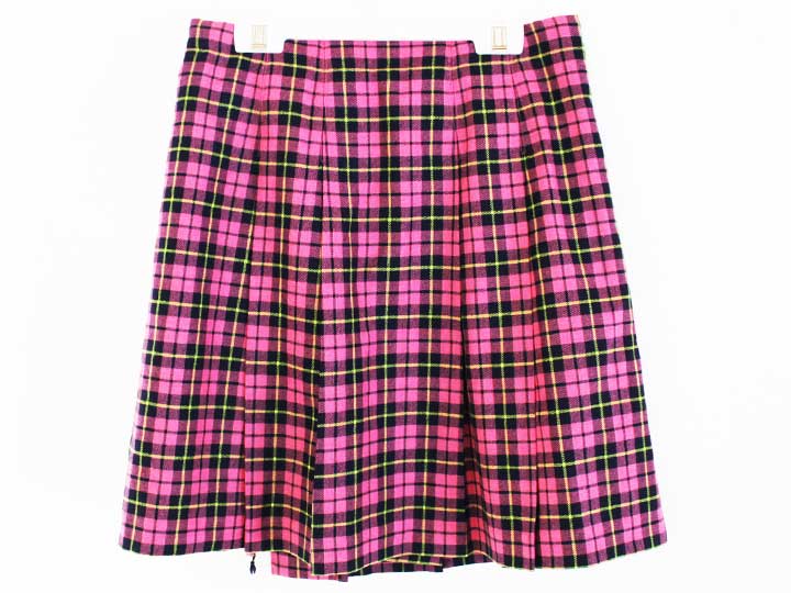 【SALE!】バーバリー ラップスカート 152cm キッズ 女児 ピンク×濃紺【中古】★