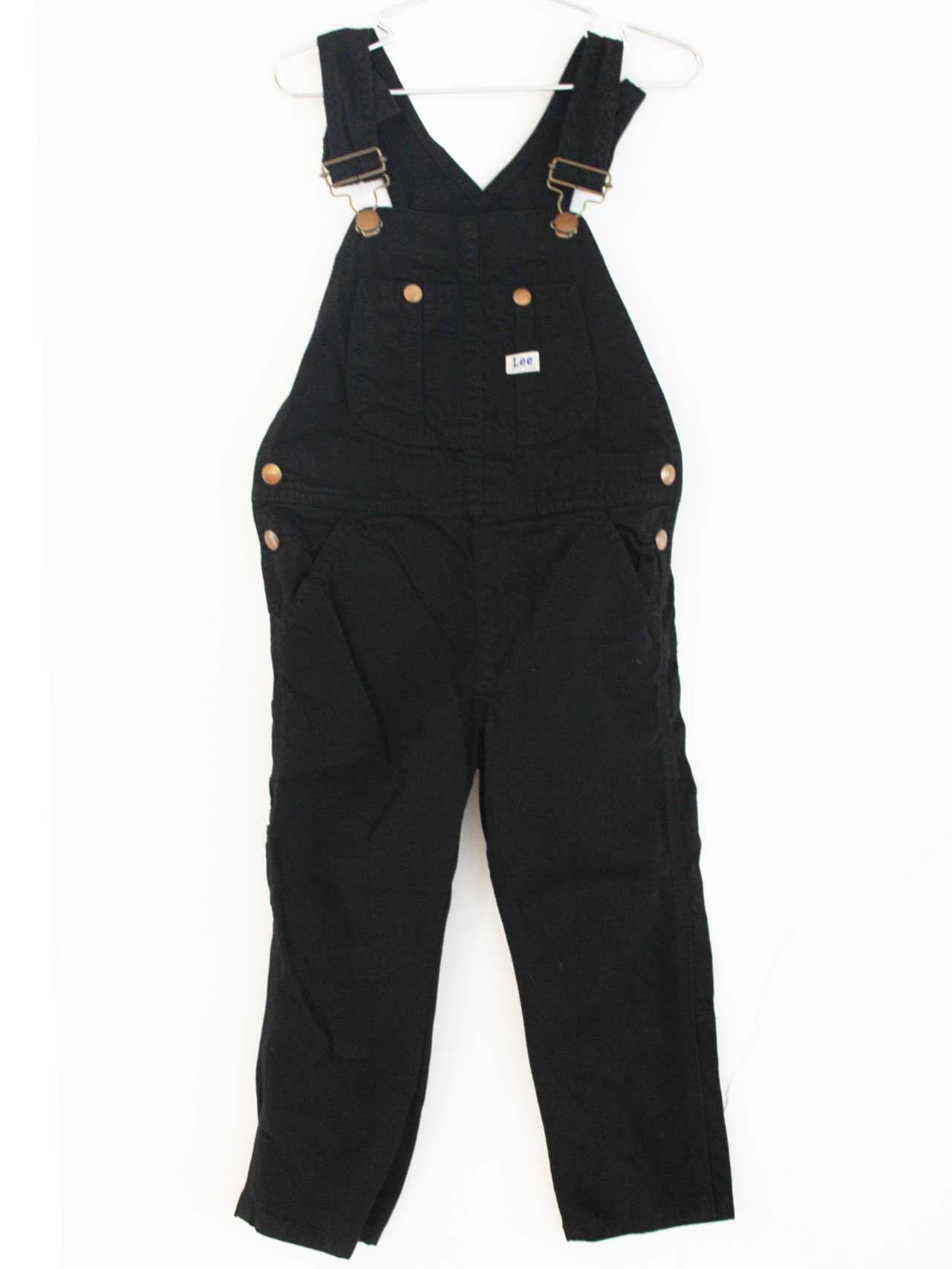 【楽天スーパーSALE!】リー オーバーオール 100cm キッズ 男児 女児 黒【中古】★