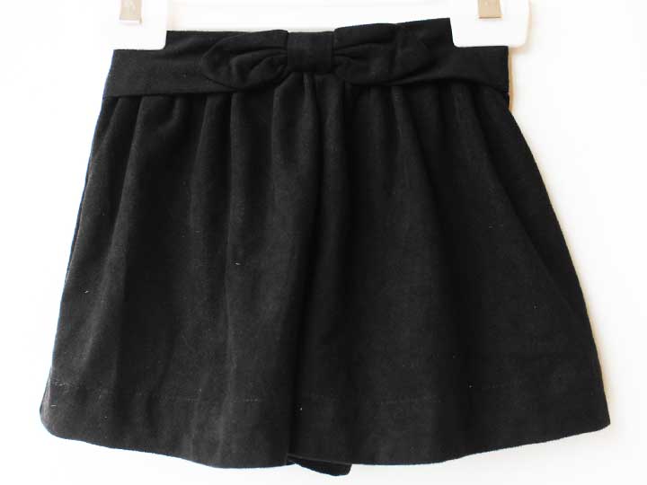 ケイトスペード キュロットスカート 90cm キッズ 女児 黒【中古】★