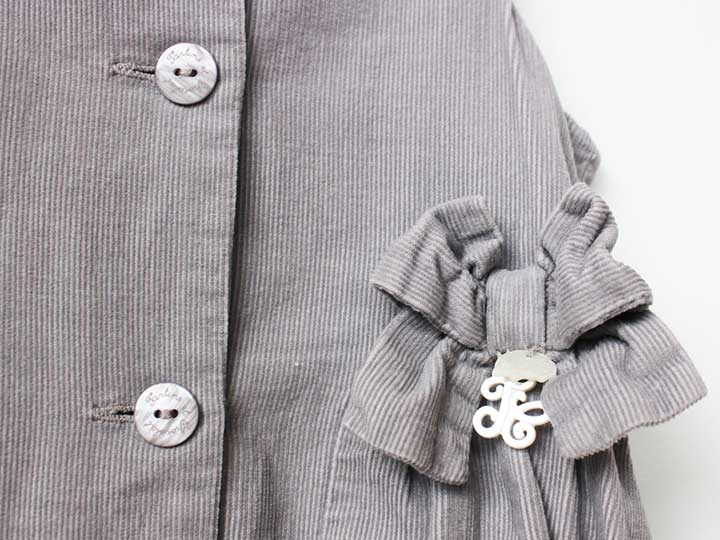 【新規SALE!】タルティーヌエショコラ ジャンパースカート 110cm キッズ 女児 グレー【中古】★