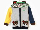 ミキハウス パーカー 90cm キッズ 男児 グレー【中古】★
