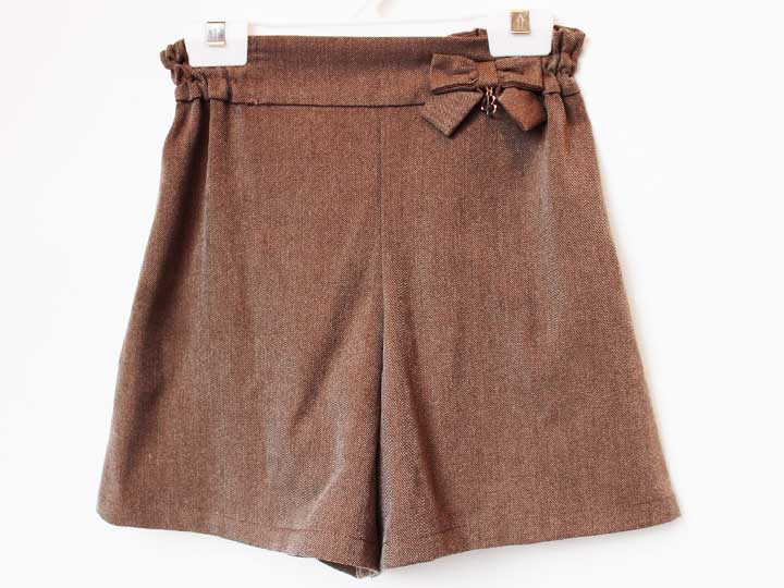 ベベ キュロットスカート 130cm キッズ 女児 茶【中古】【新入荷!】★