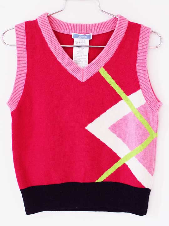 ジャカディ ベスト 128cm キッズ 女児 ピンク【中古】【新入荷!】★