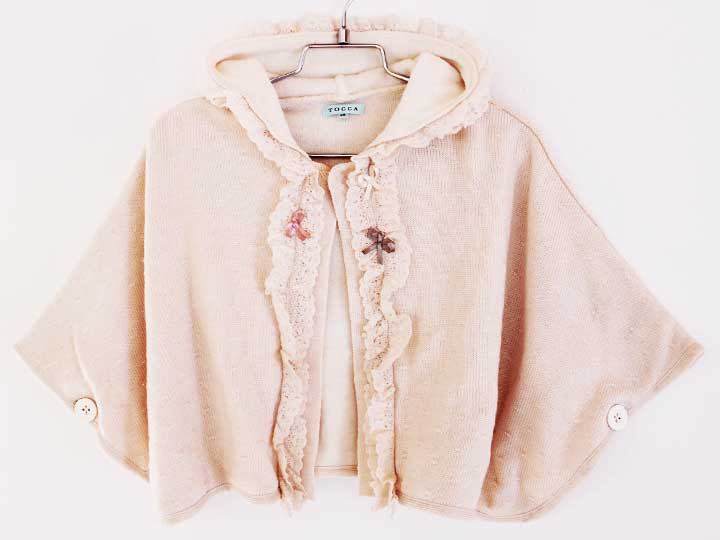 トッカ ニットケープ 90cm キッズ 女児 ピンク【中古】★