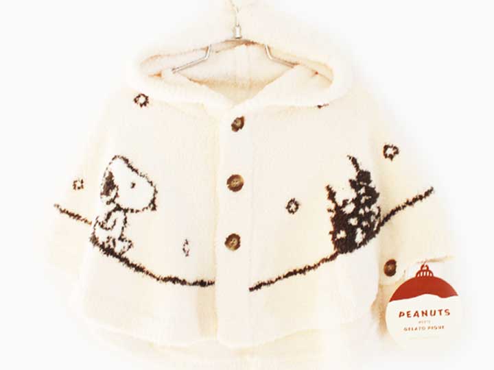 ジェラートピケ マントコート 70cm キッズ 女児 オフホワイト【新品 未使用品】【新入荷!】★