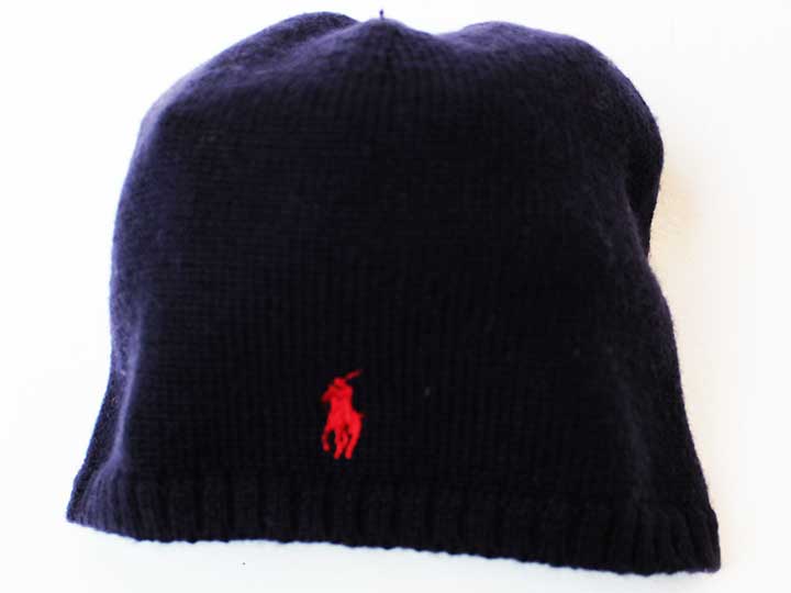 【新規SALE!】ラルフローレン ニット帽 39cm キッズ 男児 女児 紺【中古】★