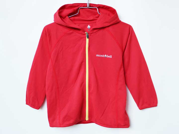 モンベル クールパーカ 90cm キッズ 女児 サーモンピンク【中古】【新入荷!】★