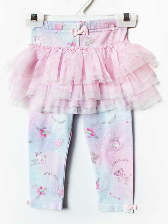 メゾピアノ レギンス 80cm キッズ 女児 ピンク系【中古】【新入荷!】★