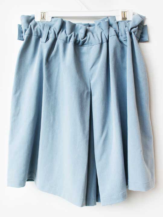 【SALE!】ポンポネット キュロットスカート 150cm キッズ 女児 ブルー【中古】★