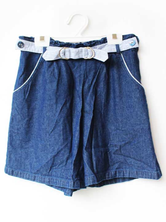Rakuten - ポンポネット ショートパンツ 165cm キッズ 女児 紺【中古】★