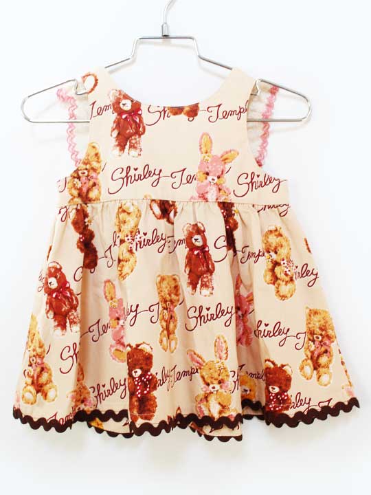 【SALE!】シャーリーテンプル ジャンパースカート 80cm キッズ 女児 アイボリー×ピ...