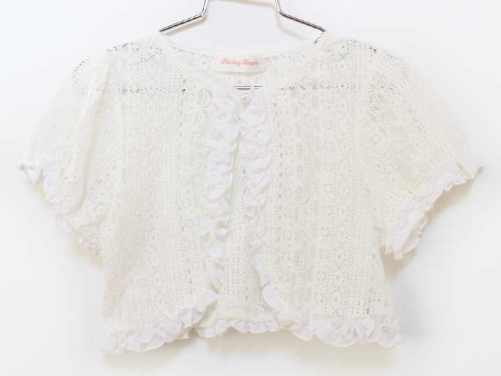 Cardigans - シャーリーテンプル 半袖ボレロ 115-130cm キッズ 女児 白【中古】★