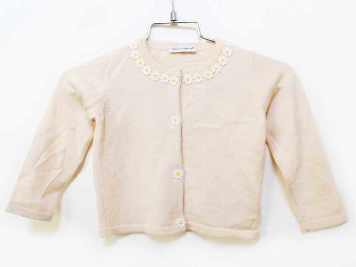 ドルチェアンドガッバーナ カーディガン 74-80cm キッズ 女児 アイボリー【中古】【新入荷!】★