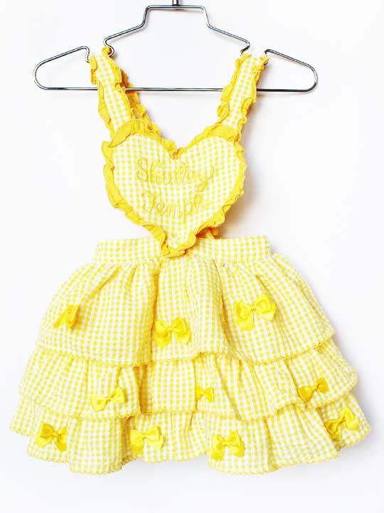 サイズ 90cm 素材 ポリ90％、綿10％ 色 黄色、白 汚れ、ダメージ等 汚れ、色褪せはありません 使用感ランク A 性別 女の子 その他 肩からの身丈約48cm 2way：サスペン部分、取り外し可 前後ウエストはボタンで、股周りはスナ...