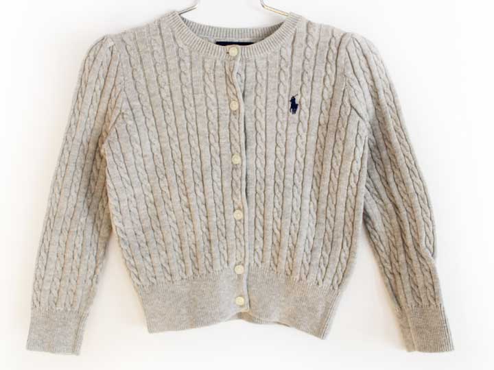 Cardigans - ラルフローレン カーディガン 100cm キッズ 女児 グレー【中古】★