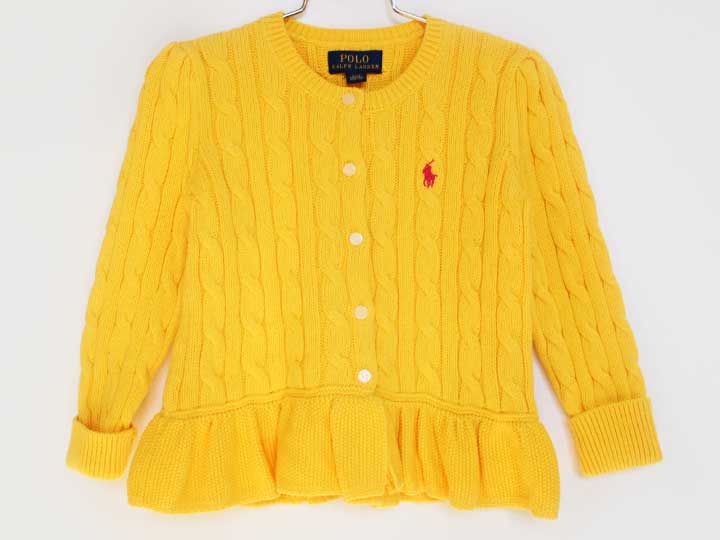 Cardigans - ラルフローレン カーディガン 100cm キッズ 女児 黄色【中古】★