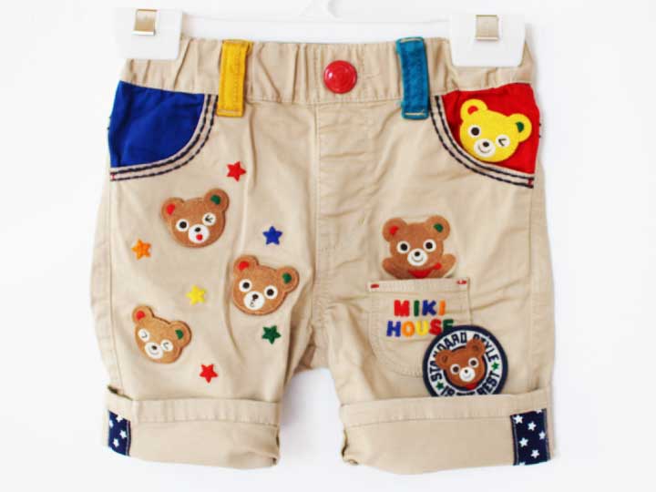 Short Pants - ミキハウス ハーフパンツ 80cm キッズ 男児 ベージュ【中古】★