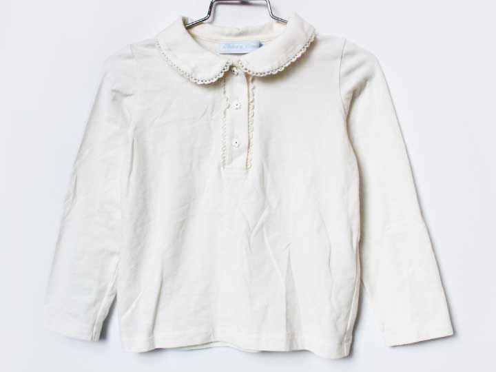 Long-Sleeved - タルティーヌエショコラ 長袖ポロシャツ 110cm キッズ 女児 白【中古】★