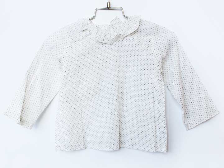 ボンポワン 長袖ブラウス 80cm キッズ 女児 白【中古】【新入荷!】★