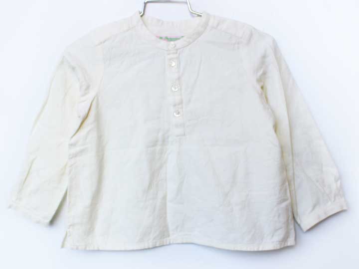 ボンポワン 長袖シャツ 86cm キッズ 男児 女児 オフホワイト【中古】【新入荷!】★