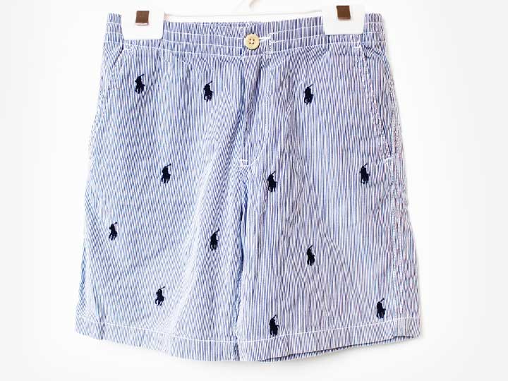 Short Pants - ラルフローレン ハーフパンツ 120cm キッズ 男児 ブルー×白【中古】★