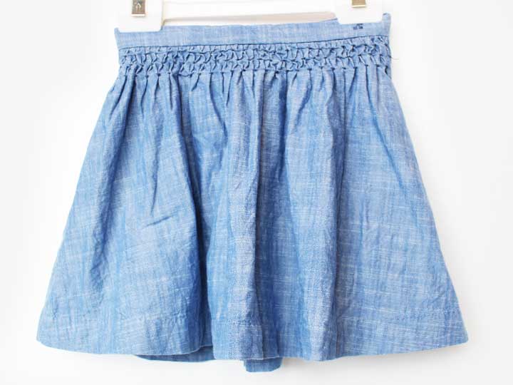 喇叭裙 - ボンポワン スカート 110cm キッズ 女児 ブルー【中古】★