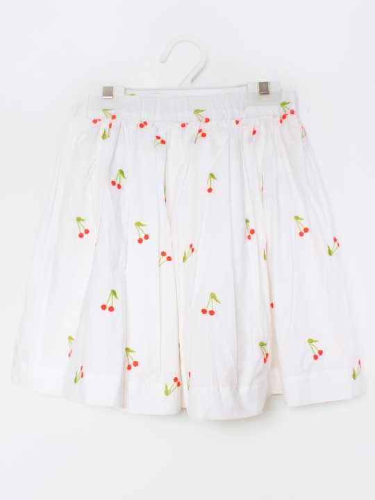 Flare Skirt - ボンポワン スカート 140cm キッズ 女児 白【中古】★