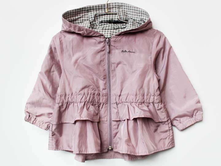 Blousons, Jumpers - ベベ ナイロンブルゾン 90cm キッズ 女児 くすみ紫系【中古】★